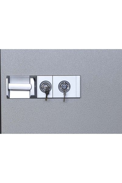 Mahmayi Secure Fire Safe Secure Functional Safe Organiser with 2 Key Locks - W75cm x D65cm x H140cm (Grey)