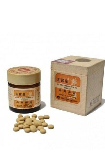 aleyna baharat Kırmızı Kore Ginseng Tahta Kutu Ginseng Kapsül 200lü