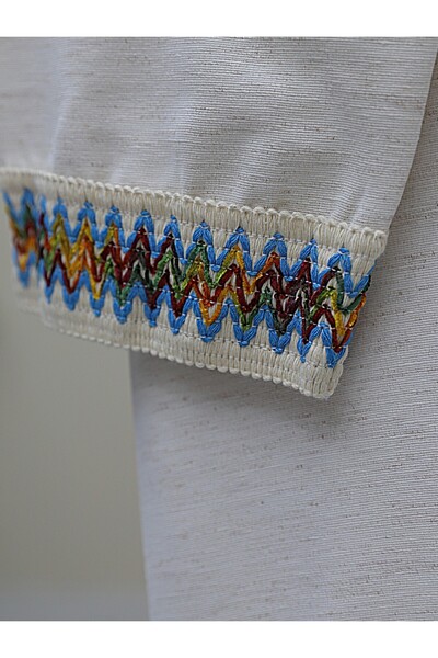 Modamorfo Vászon kimonó - színes és csíkos részletek