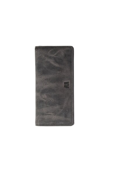 Deriza Антрацит Golden 3367 Шкіряний унісекс гаманець - з відділенням для телефону
