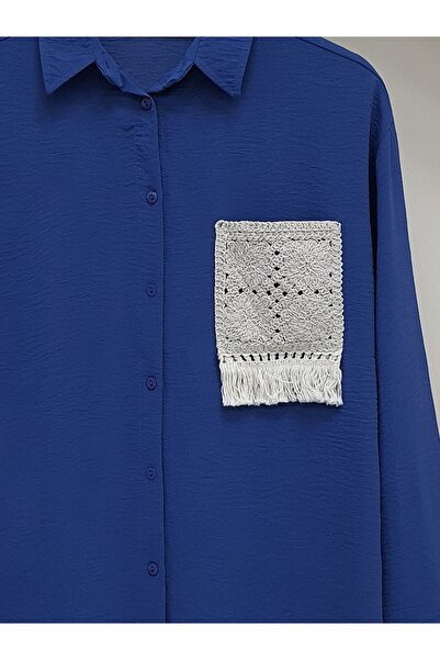 Modamorfo Светшот з кишенями та ґудзиками Ayrobin - індиго