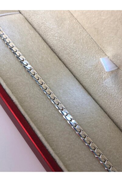 Erkek Gümüş Bileklik - 4mm Ezme Gurmet Italy • Işıklı Kutuda • Sevgiliye • Eşe • Babaya