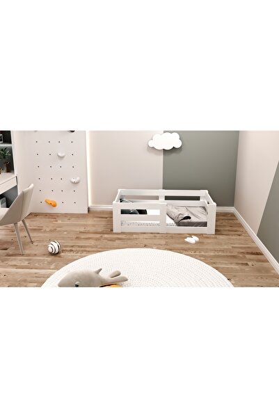 Ninnimo 70×140 Yatak Uyumlu Beyaz Sedir MDF Montessori Karyola