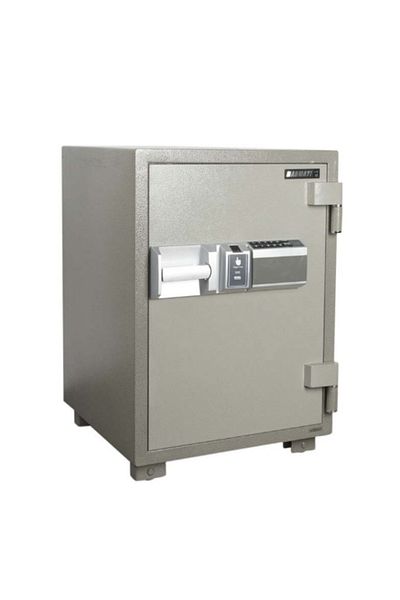 Mahmayi Secure 105 Fingerprint Fire Safe Open With Fingerprint Or Pin And Shelves Compartment Box - (Grey)