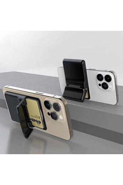 ZMOBILE İphone 17 16 15 14 13 uyumlu Kartlık Standlı Magsafe Manyetik Kartlık Güçlü Mıknatıs 3 Kart Kapasite