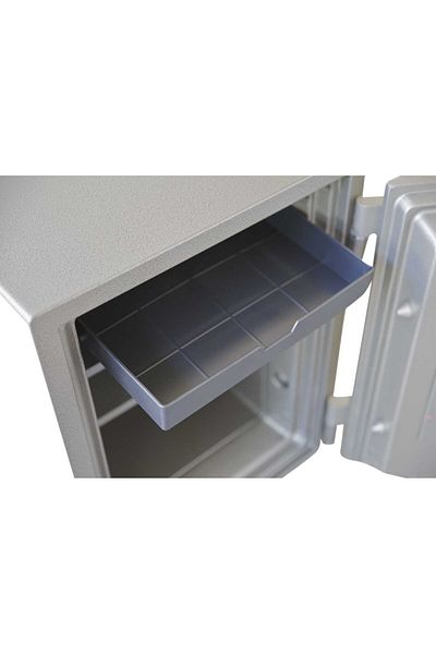 Mahmayi Secure 105 Fire Safe Secure Functional Organiser with Dial and Key- W49.4cm x D55cm x H71.8cm (Grey)