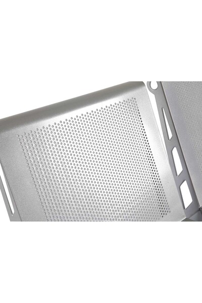 Mahmayi مقعد معدني من بانكو إتش إف ذو مقعدين مع ظهر ومقعد شبكي - ذراعان وأرجل مطلية بالمسحوق - رمادي