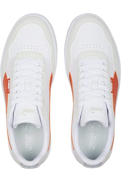 Puma Ανδρικά αθλητικά παπούτσια Court Ultra Lite ΛΕΥΚΟ ΠΟΡΤΟΚΑΛΙ