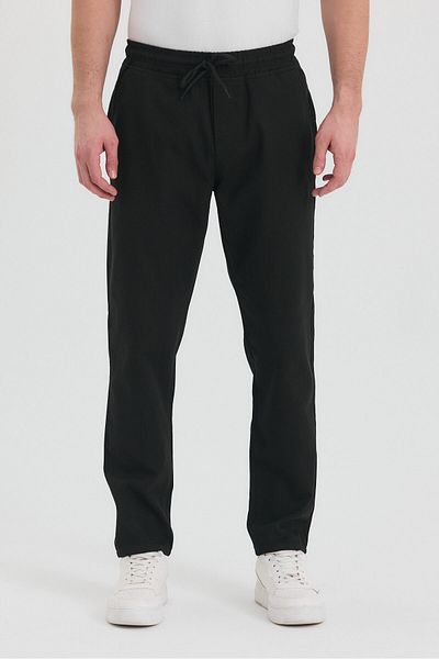 TheSeason Ανδρικό μαύρο παντελόνι Jogger με ελαστική μέση