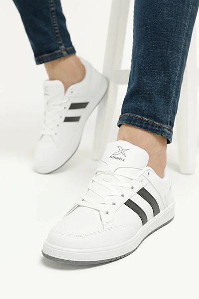 Kinetix Λευκό Ανδρικό Sneaker - Court Pu, 4pr Thermo, Αντιολισθητική σόλα