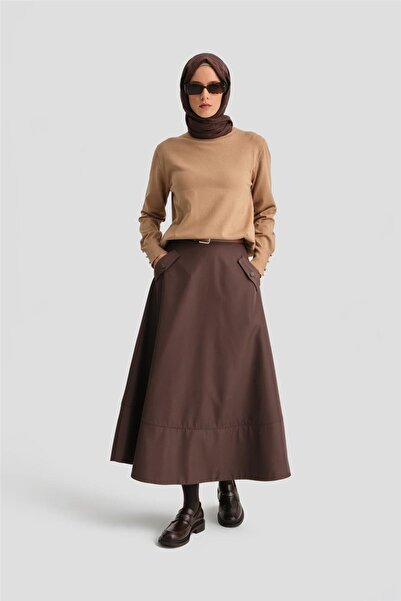 Armine Knitwear Sweater with Metal Accessories 24Kd2400 Brown
