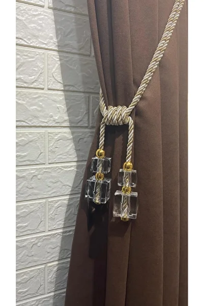 Helezoni Modern Curtain Accessory with 4 Cubes of Stones - 1 Corner Tactical Bracol