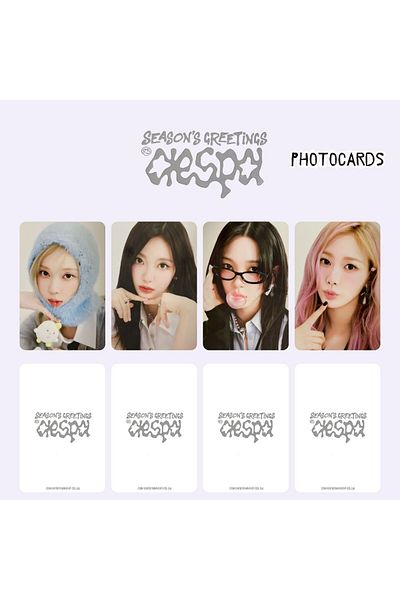 Kpop Dünyasi Aespa'' 2025 Season's Greetings'' Photocards Set - B