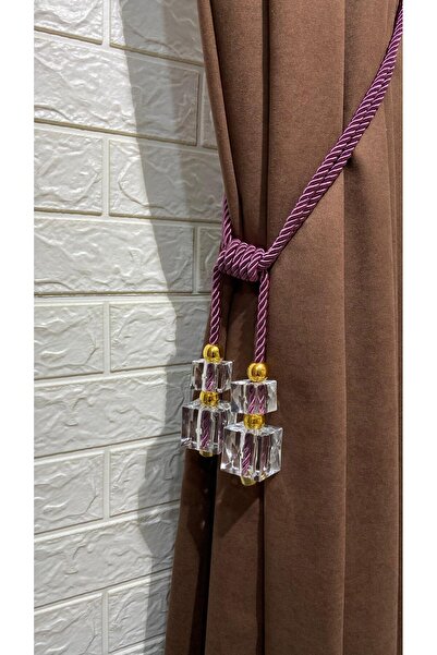 Helezoni Accesoriu pentru perdea modernă cu 4 cuburi de piatră - 1 bracol de montare pentru cornișă