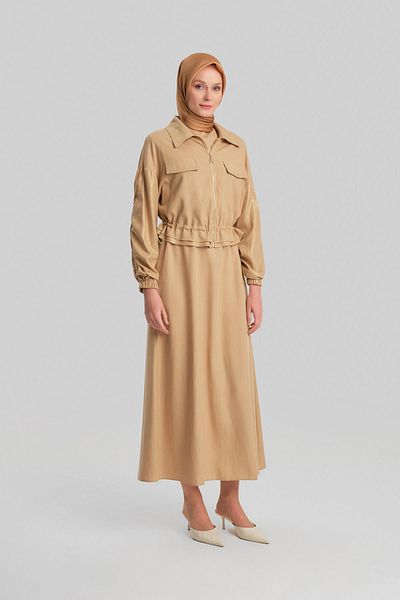 Armine Costum dublu cu mâneci metalice 24y6822 Camel