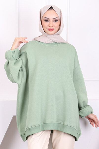İmajButik Mint oversize majica sa tri niti