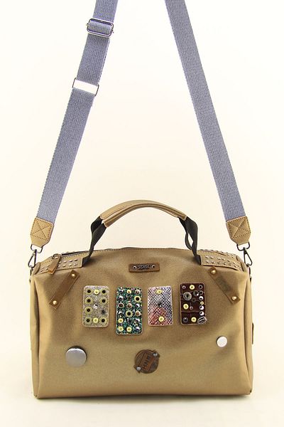 HNB Women's Copper Stone Cylinder Casual Shoulder Bag