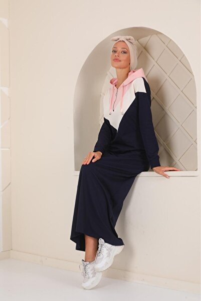 WestBound Довга спортивна сукня темно-синього кольору з капюшоном