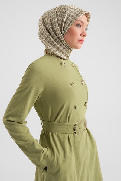 Armine Green Double Breasted Jacket and Pants Set - 24Y6803