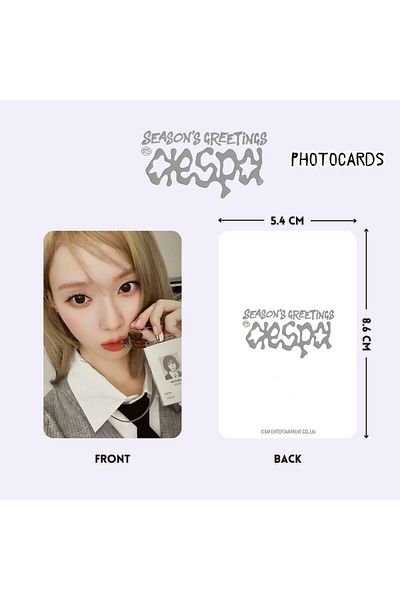 Kpop Dünyasi Aespa'' 2025 Season's Greetings'' Photocards Set - a
