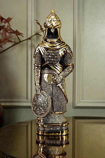 Hac Umre Hediyelik Osmanlı Zırh Asker Nefer Savaşçı Biblo Lüks Gold Kaplama F...