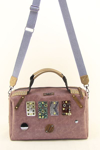 HNB Women's Plum Stone Cylinder Casual Shoulder Bag