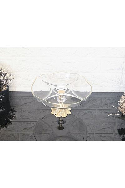 atabey home Cast Iron Semerkand with Gold Legs - Serving Plate with Small Compartments, 25 cm