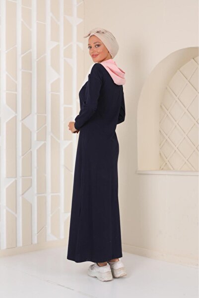 WestBound Довга спортивна сукня темно-синього кольору з капюшоном