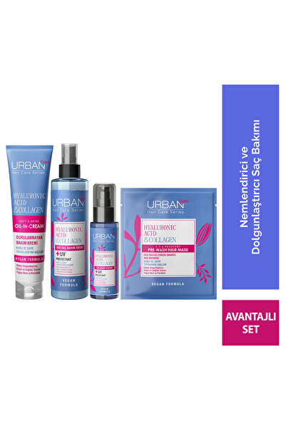 Urban Care Hyaluronik Asit & Kolajen Kuru ve Cansız Saçlara Özel Saç Bakım Se...