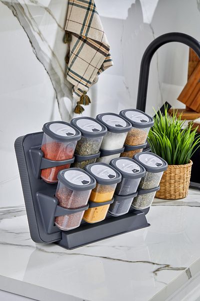 Mek life 8-Piece Swivel Cap Stand Spice Rack