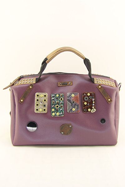 HNB Geantă de umăr casual cilindru de piatră violet pentru femei