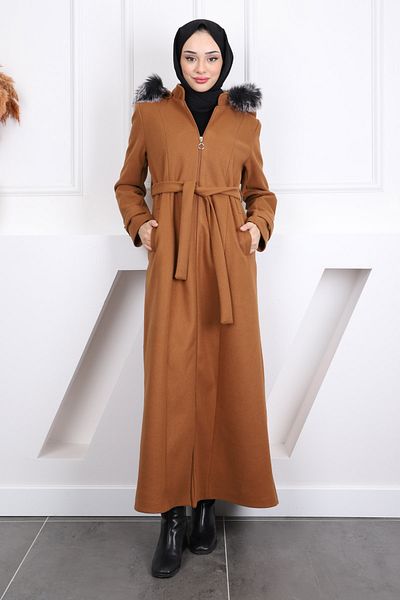 İmajButik Μαύρισμα παλτό με κουκούλα με κουκούλα