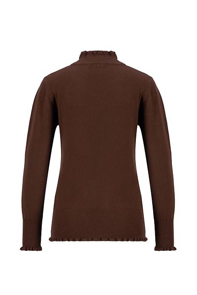 Armine Кафяв пуловер с ребра - модел 24kd2000