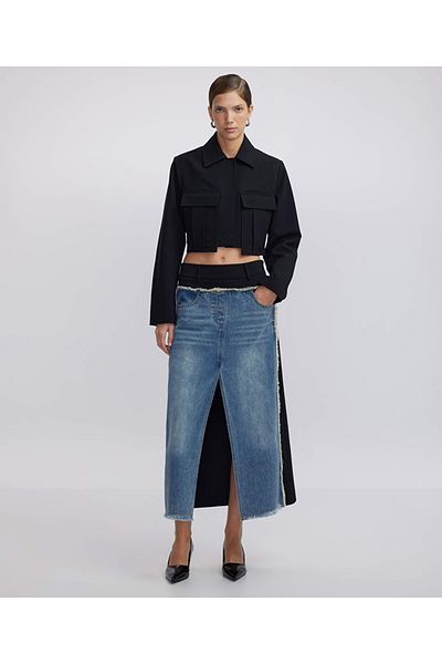 İpekyol Denim Mix Midi Skirt