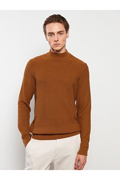 LC Waikiki Ανδρικό πλεκτό πουλόβερ με μακρυμάνικο μισό ζιβάγκο