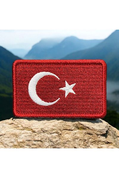 Ex Patch Stema Republicii Turcia Peçi 8 X 5 Cm