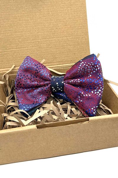 Kravatkolik Bow Tie P1925 - Patchwork with Multicolor Motif Pattern