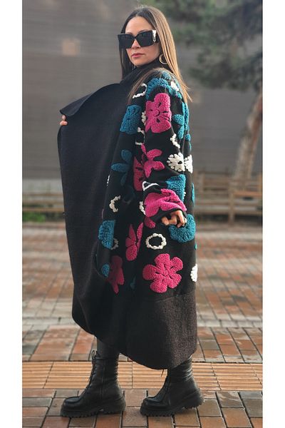 Park Moda Flower Pattern Italian Felt Cap