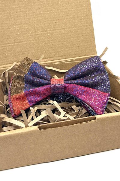 Kravatkolik Bow Tie P1912 - Multicolored Sand Pattern Patchwork