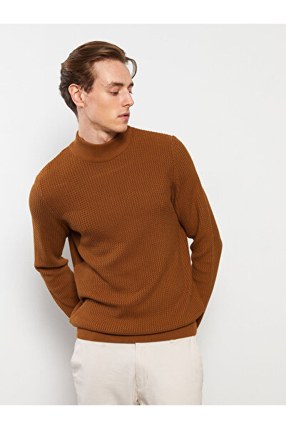 LC Waikiki Ανδρικό πλεκτό πουλόβερ με μακρυμάνικο μισό ζιβάγκο