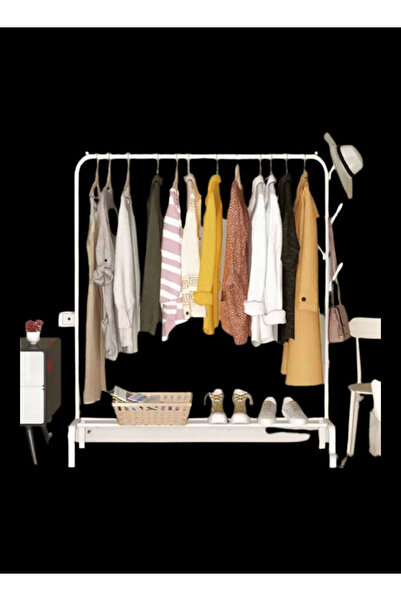Primo Plus White metal clothes hanger organizer and clothes holder