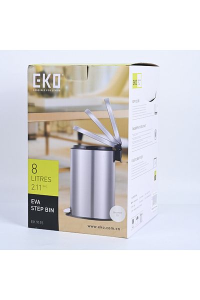 EKO Trash Can With Foot Pedal 8L
