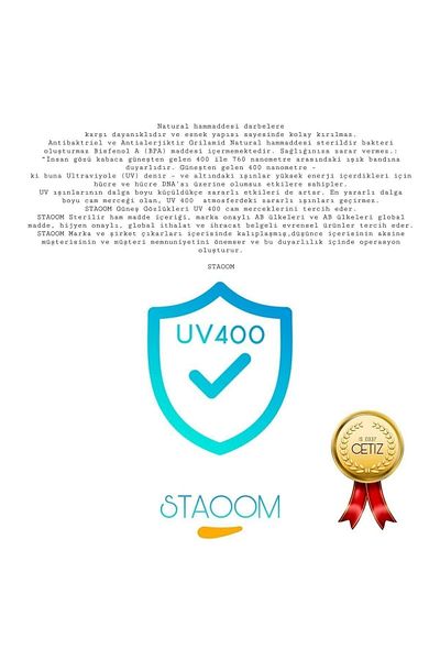STAOOM نظارات وصندوق حماية للأطفال من الأشعة فوق البنفسجية 400