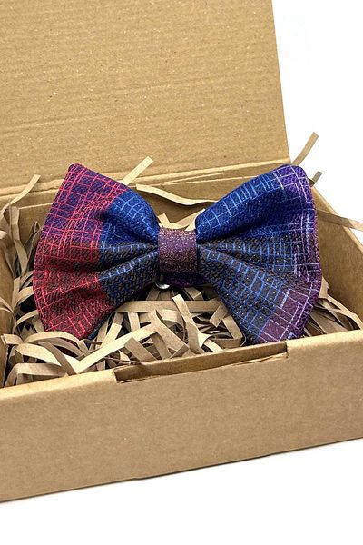 Kravatkolik Bow Tie P1935 - Multicolor Square Pattern Patchwork