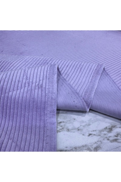 Yeşimm Kumaş Lila renk fitilli kadife