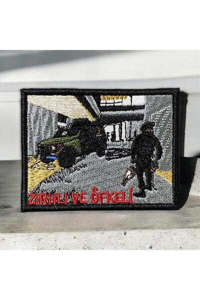 Ex Patch Zırhlı Ve Öfkeli Özel Harekat Patch Peç Nakış 8 X 6 Cm