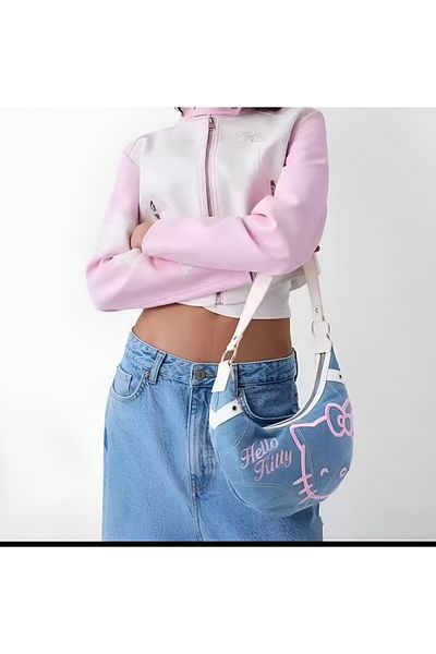 Sheinside Geanta de umar din denim