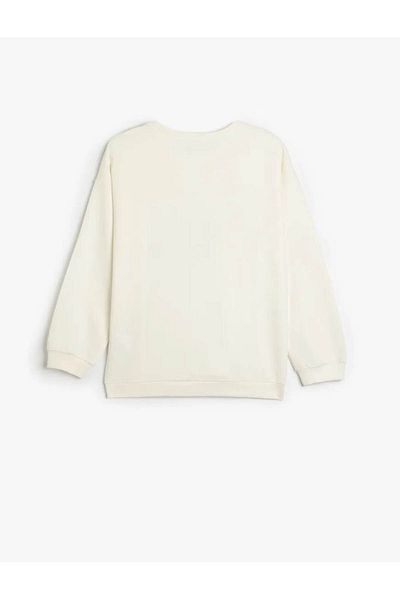 Koton Cotton Long Sleeve Strawberry Printed Sweatshirt - Crew Neck