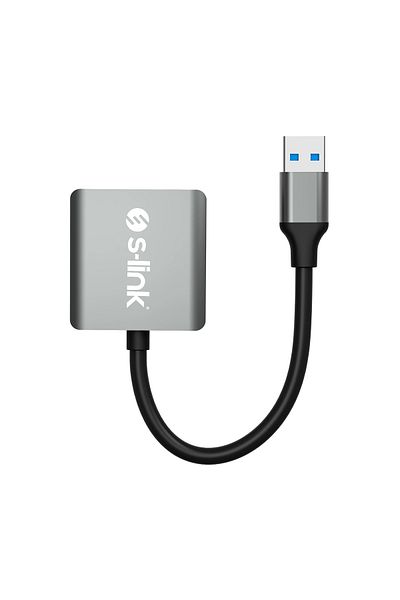 S-LINK SL-CR21 نوع C و USB3.0 SD/Micro SD 110m/S قارئ بطاقات معدني سريع 2 في 1