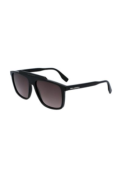 Karl Lagerfeld Kl 6107S 001 58 Men's Pilot Black Bone Sunglasses